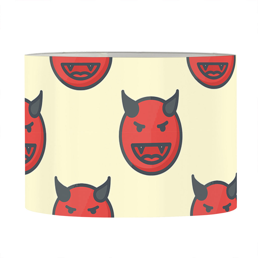 Devil Emoji Pattern Print Drum Lamp Shade