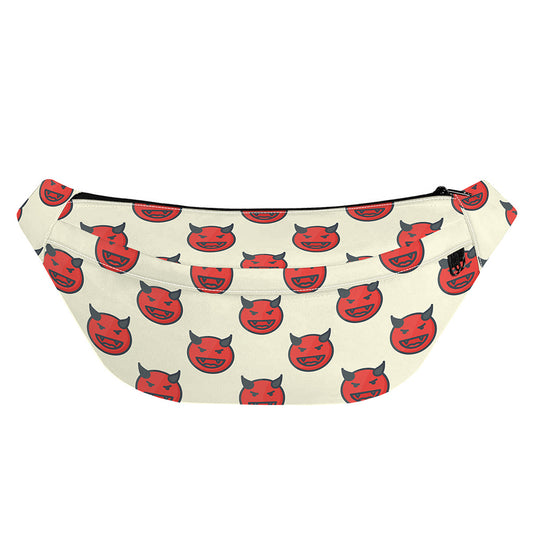 Devil Emoji Pattern Print Fanny Pack