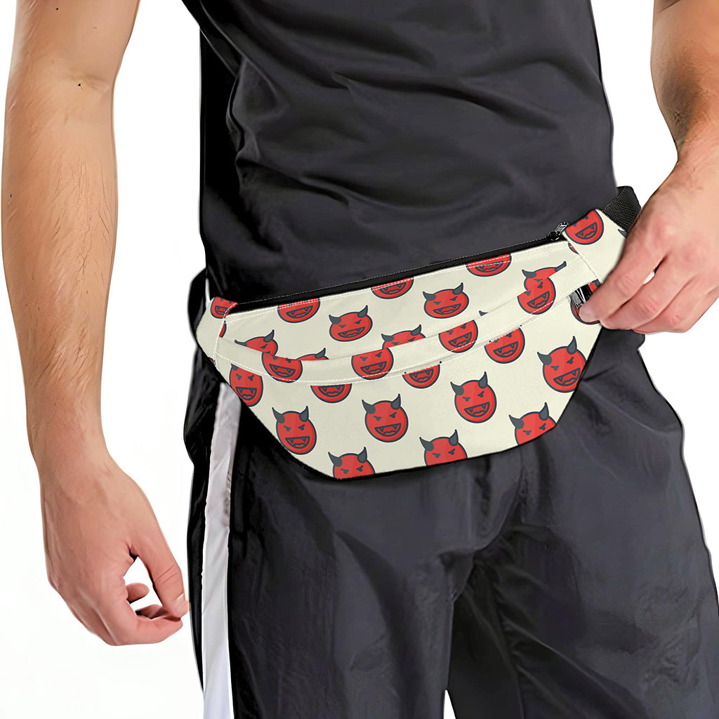 Devil Emoji Pattern Print Fanny Pack