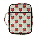 Devil Emoji Pattern Print Front Pocket Bible Bag