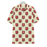 Devil Emoji Pattern Print Hawaiian Shirt