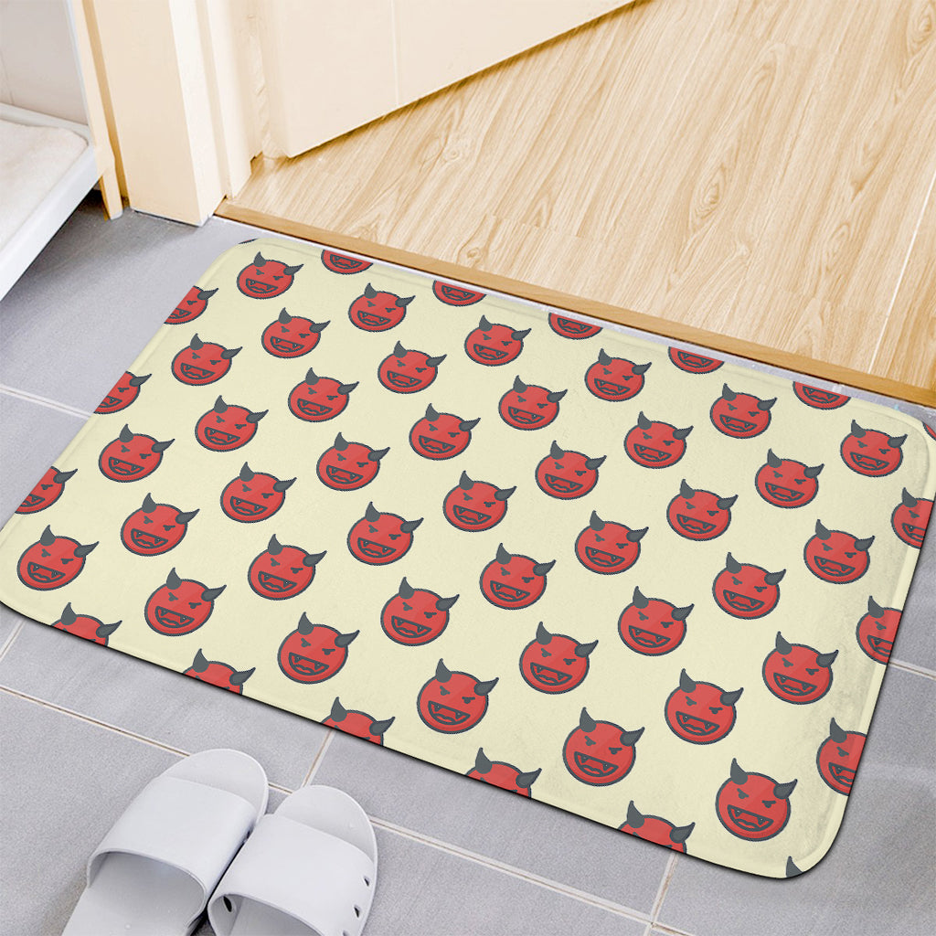 Devil Emoji Pattern Print Indoor Door Mat