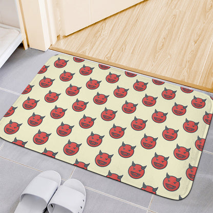 Devil Emoji Pattern Print Indoor Door Mat