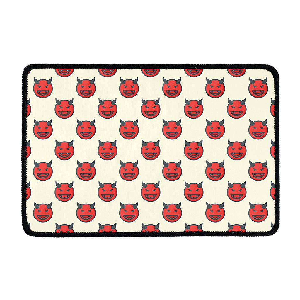 Devil Emoji Pattern Print Kitchen Mat