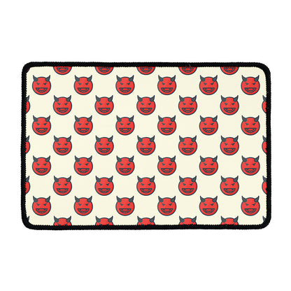 Devil Emoji Pattern Print Kitchen Mat