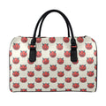 Devil Emoji Pattern Print Leather Duffel Bag