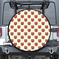 Devil Emoji Pattern Print Leather Spare Tire Cover