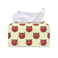 Devil Emoji Pattern Print Leather Tissue Box Cover