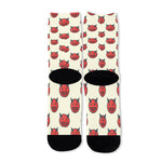 Devil Emoji Pattern Print Long Socks