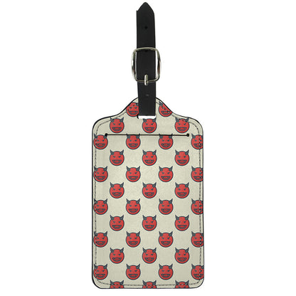 Devil Emoji Pattern Print Luggage Tag