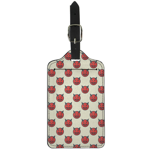Devil Emoji Pattern Print Luggage Tag