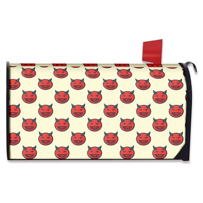 Devil Emoji Pattern Print Mailbox Cover