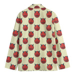 Devil Emoji Pattern Print Men's Blazer