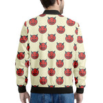 Devil Emoji Pattern Print Men's Bomber Jacket