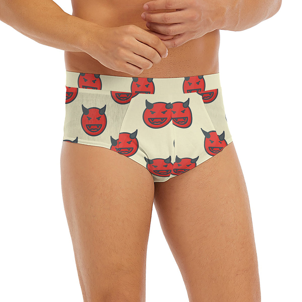 Devil Emoji Pattern Print Men's Briefs