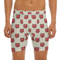 Devil Emoji Pattern Print Men's Long Boxer Briefs