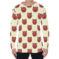 Devil Emoji Pattern Print Men's Long Sleeve T-Shirt