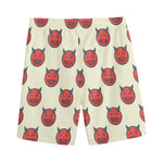 Devil Emoji Pattern Print Men's Sports Shorts