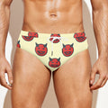 Devil Emoji Pattern Print Men's Swim Briefs