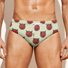 Devil Emoji Pattern Print Men's Swim Briefs