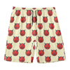 Devil Emoji Pattern Print Men's Swim Trunks