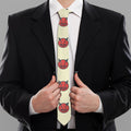 Devil Emoji Pattern Print Necktie
