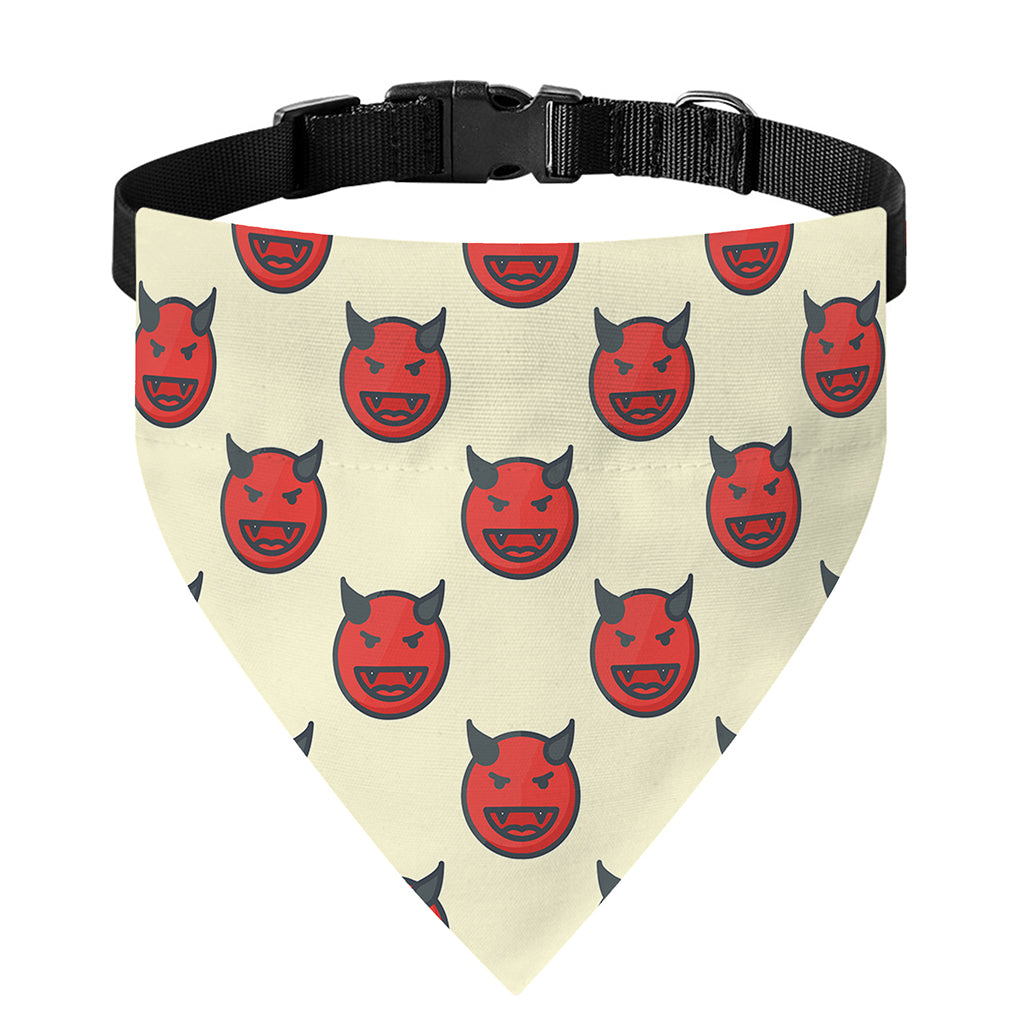 Devil Emoji Pattern Print Over The Collar Dog Bandana