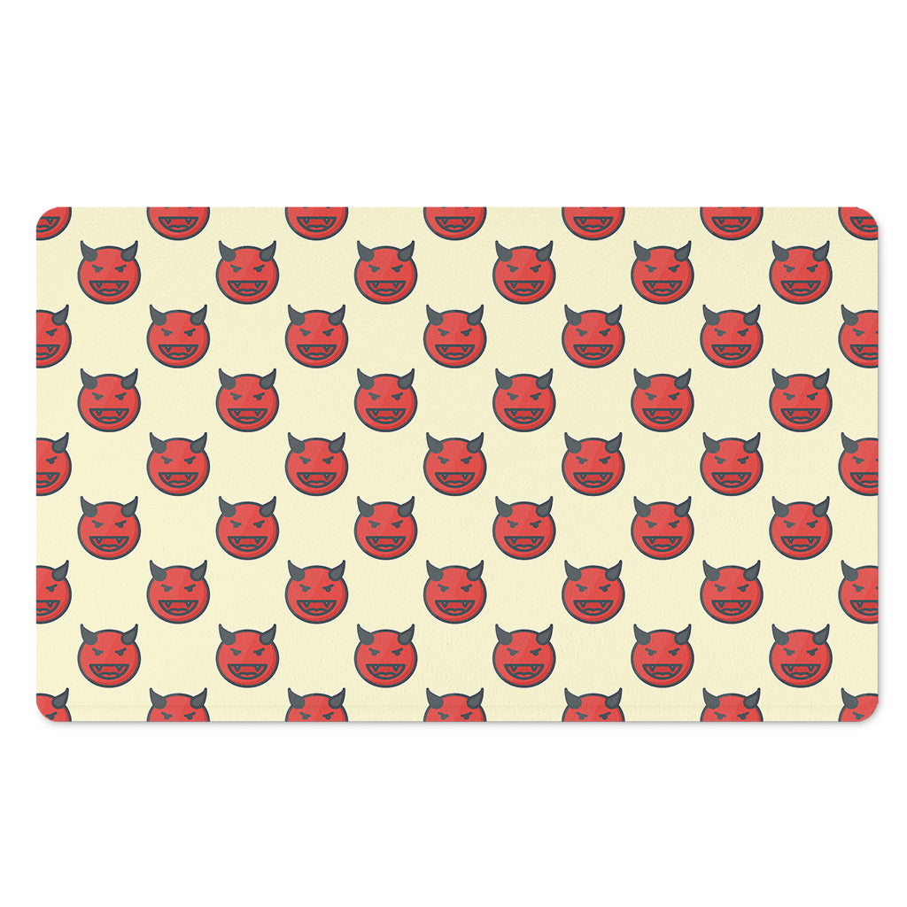 Devil Emoji Pattern Print Polyester Doormat