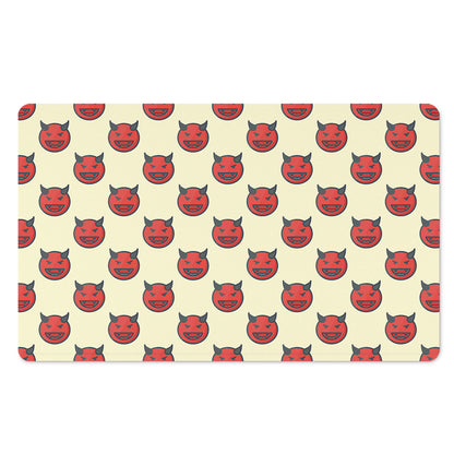 Devil Emoji Pattern Print Polyester Doormat