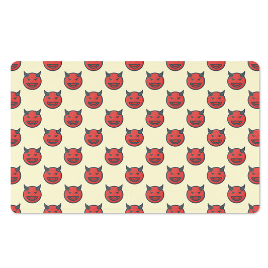 Devil Emoji Pattern Print Polyester Doormat