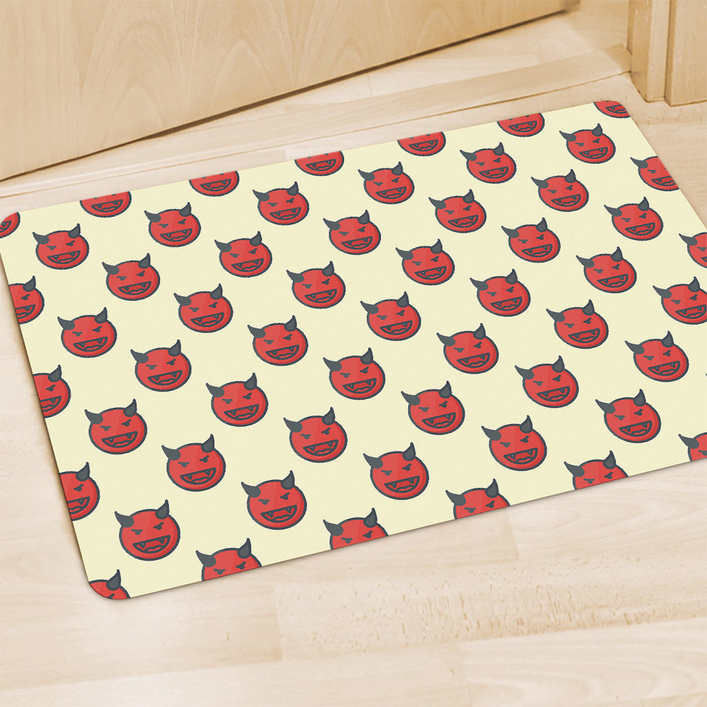 Devil Emoji Pattern Print Polyester Doormat