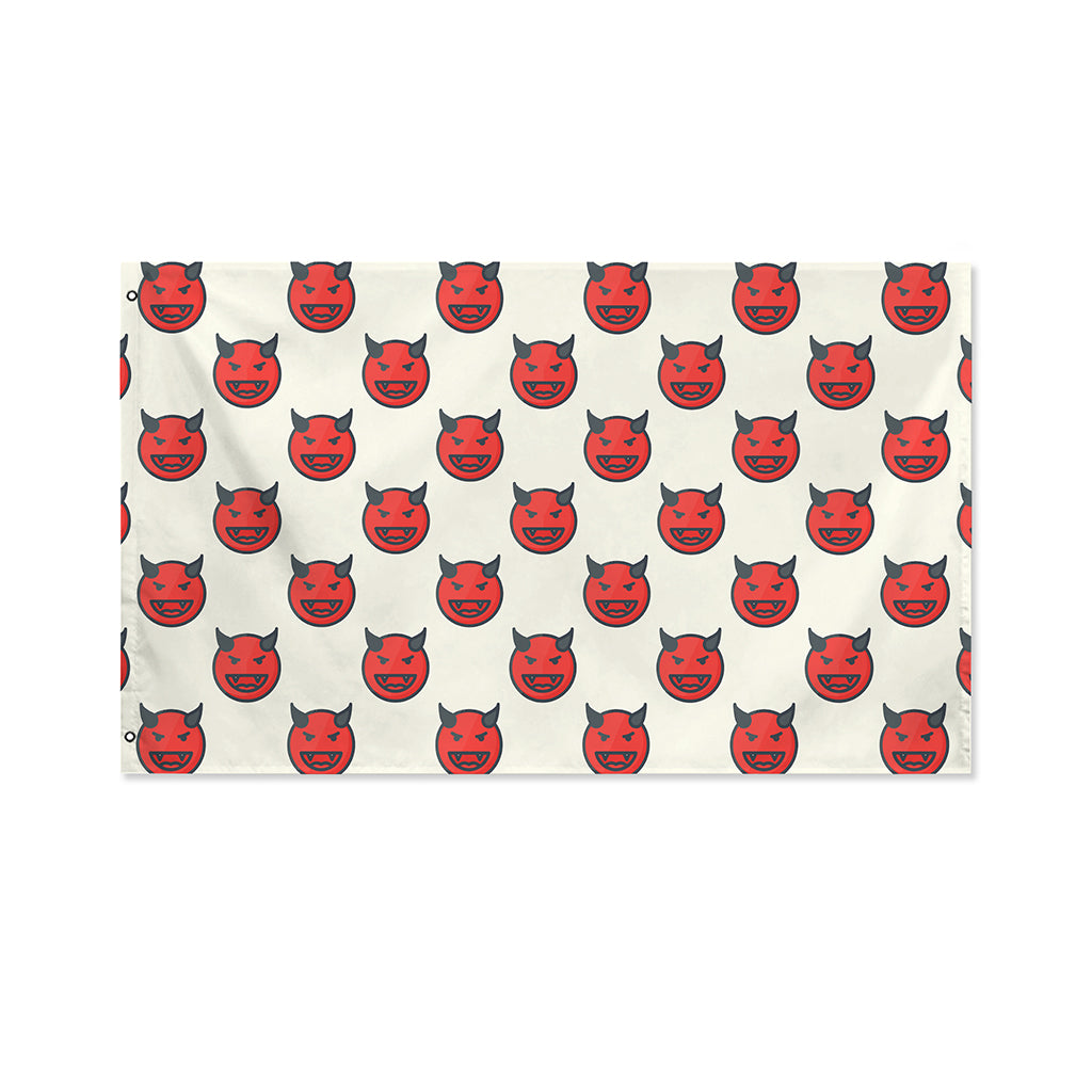 Devil Emoji Pattern Print Polyester Flag