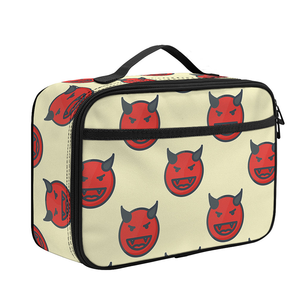 Devil Emoji Pattern Print Portable Lunch Bag