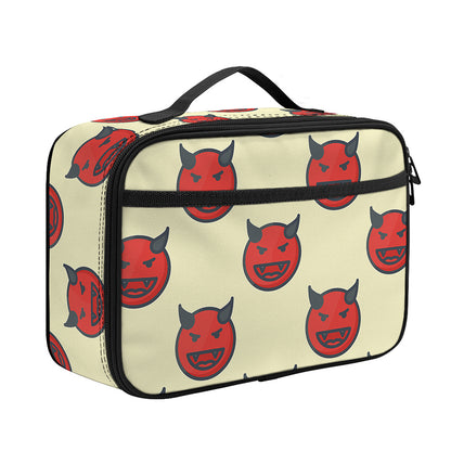 Devil Emoji Pattern Print Portable Lunch Bag