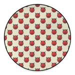Devil Emoji Pattern Print Round Floor Mat