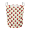Devil Emoji Pattern Print Round Laundry Basket