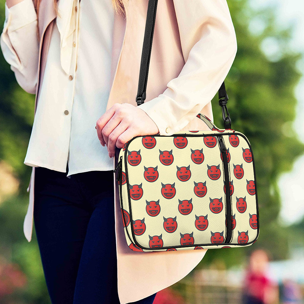 Devil Emoji Pattern Print Shoulder Strap Bible Bag