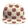 Devil Emoji Pattern Print Snapback Cap