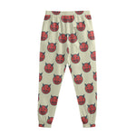 Devil Emoji Pattern Print Sweatpants