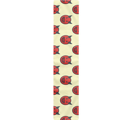Devil Emoji Pattern Print Table Runner