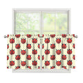 Devil Emoji Pattern Print Tier Curtains