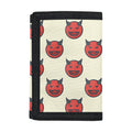 Devil Emoji Pattern Print Trifold Wallet