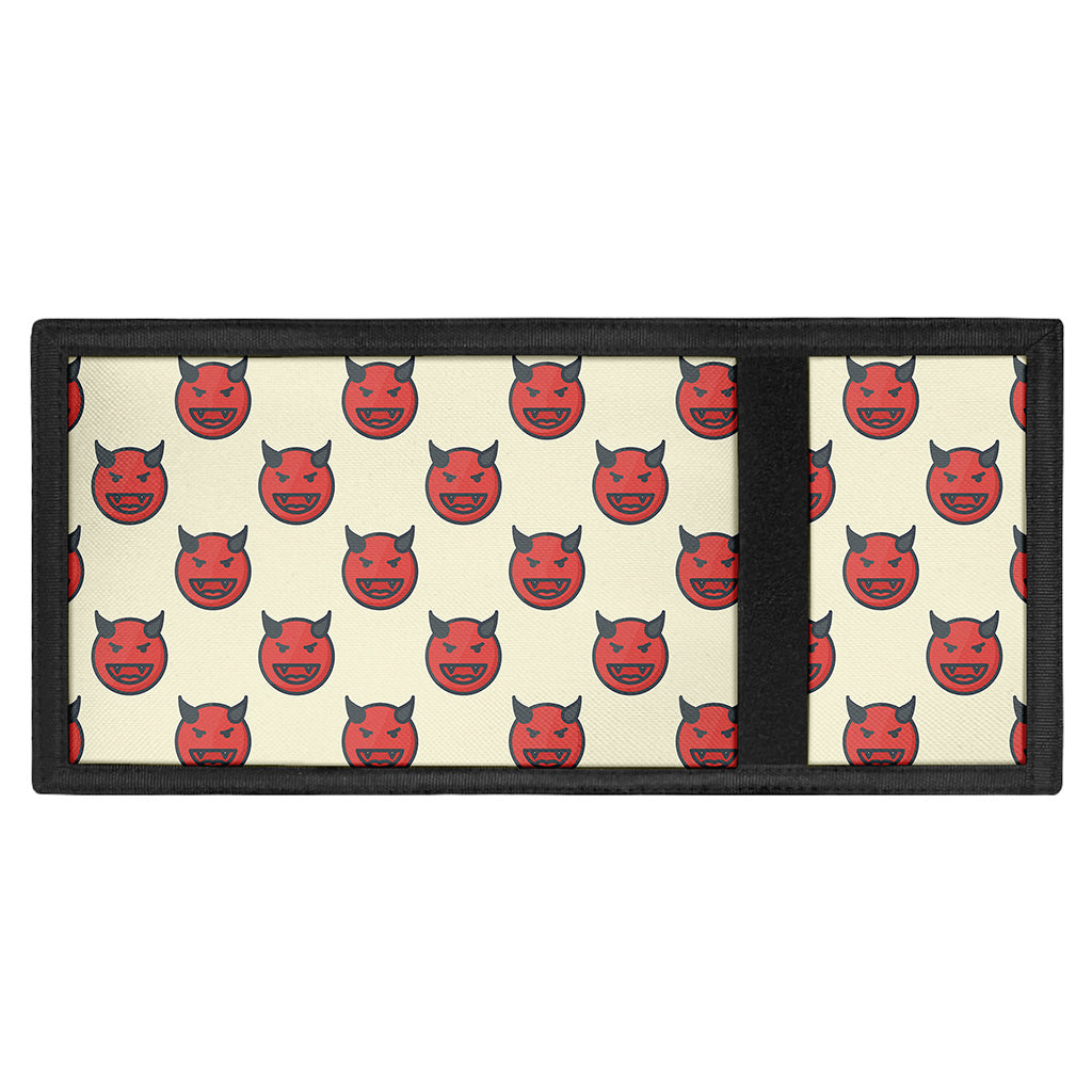 Devil Emoji Pattern Print Trifold Wallet