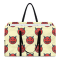 Devil Emoji Pattern Print Utility Tote Bag