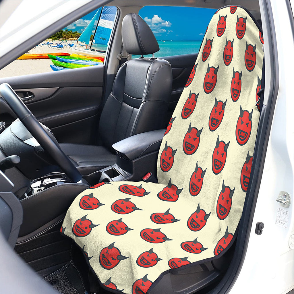 Devil Emoji Pattern Print Waterproof Car Seat Cover