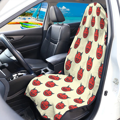 Devil Emoji Pattern Print Waterproof Car Seat Cover
