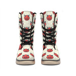 Devil Emoji Pattern Print Winter Boots