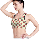 Devil Emoji Pattern Print Women's Sports Bra