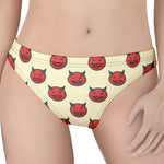 Devil Emoji Pattern Print Women's Thong