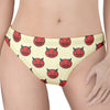 Devil Emoji Pattern Print Women's Thong